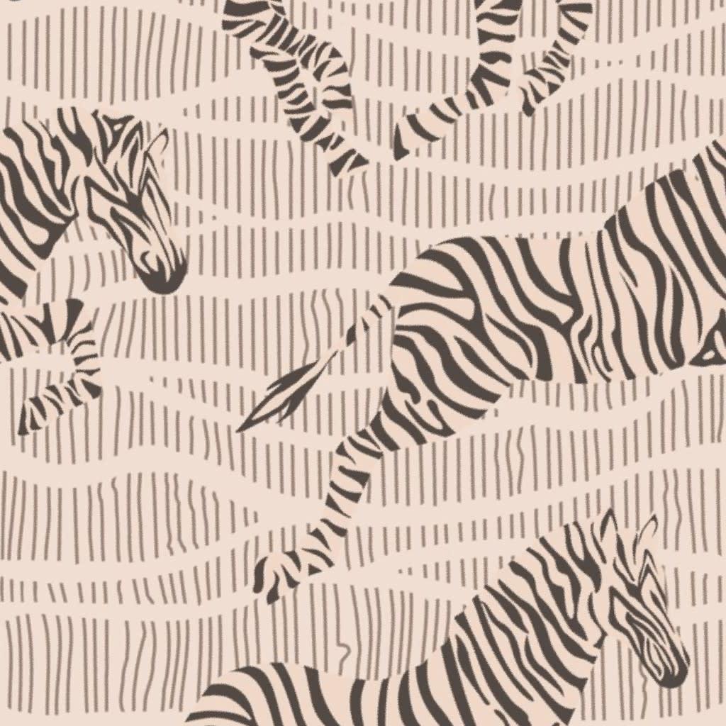 Neutral textured zebra print Peel and Stick Wallpaper by jillianmunday