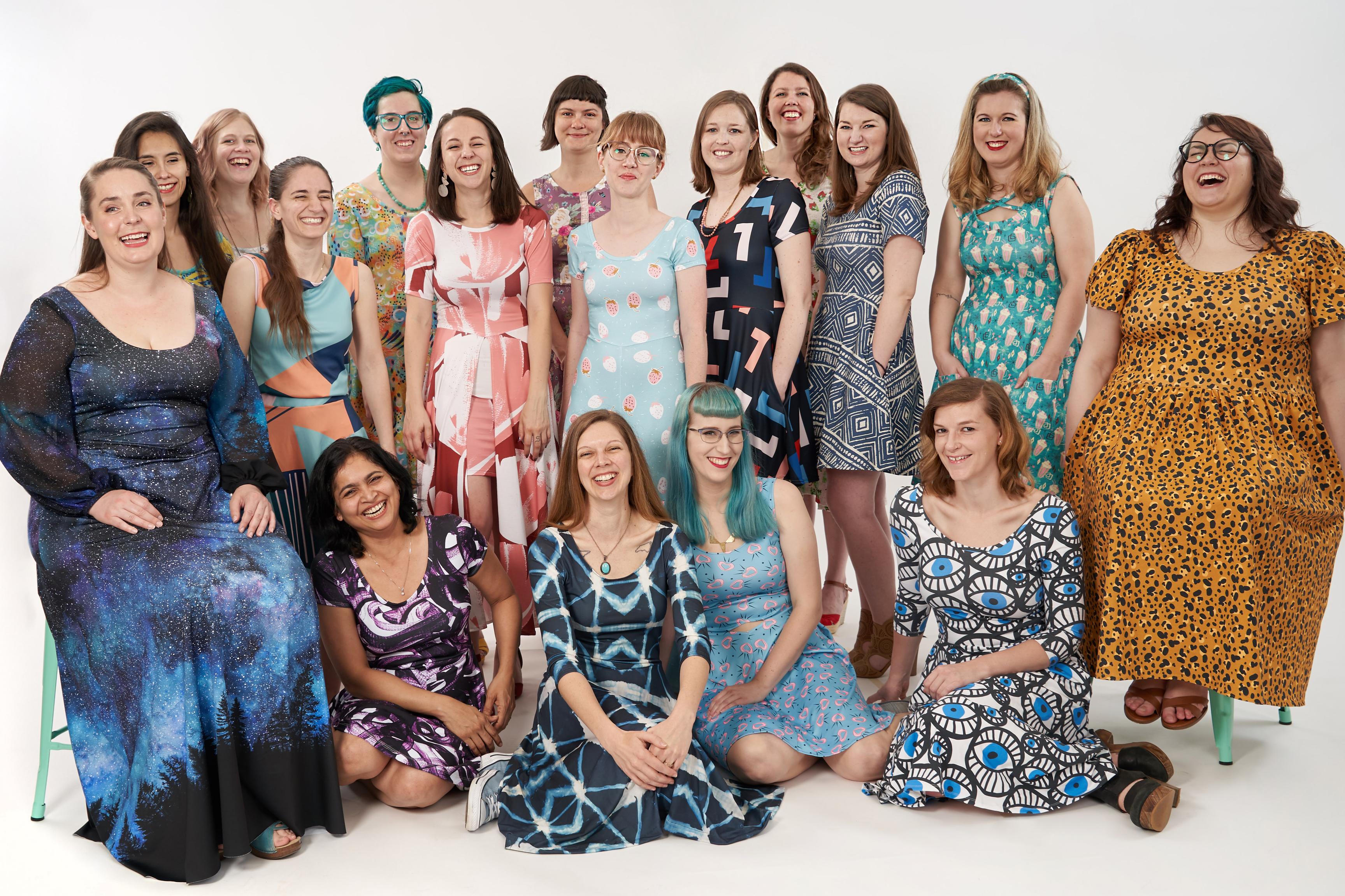 Spoonflower employees in their Me Made May creations