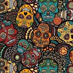 traditional folk sugar skull design