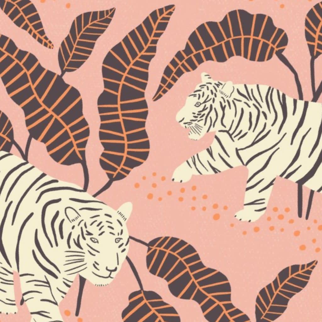 Malaysian Tiger Peel and Stick Wallpaper by scarlet_soleil