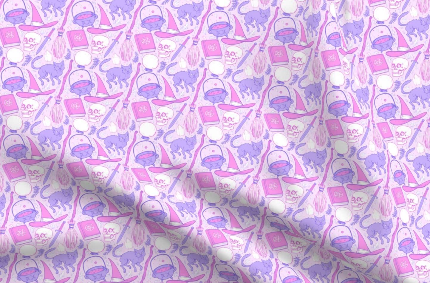 Witch Supplies in Pastel Fabric by spookishdelight