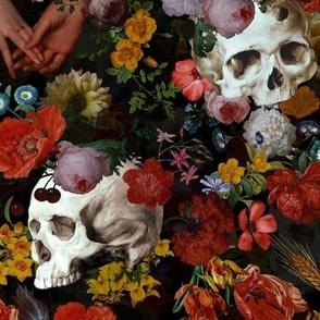 Floral skull design