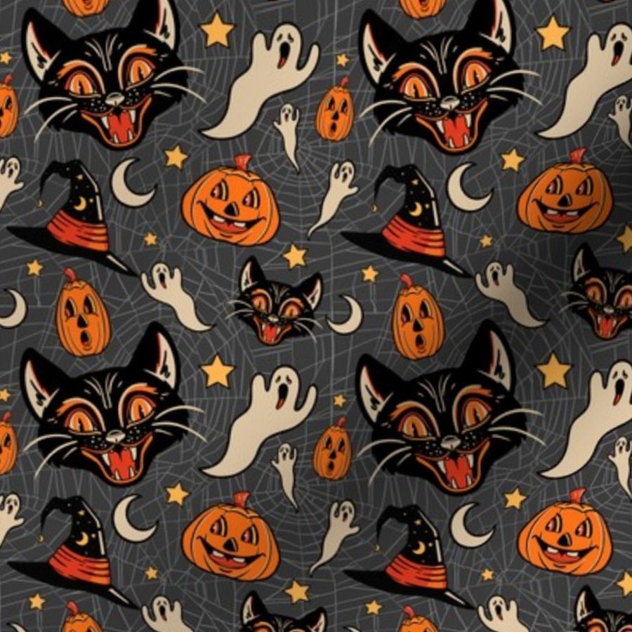 Vintage Halloween Fabric